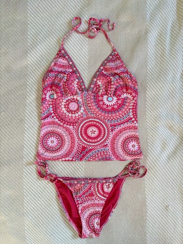 Vintage pink beaded tankini - tankini, 2