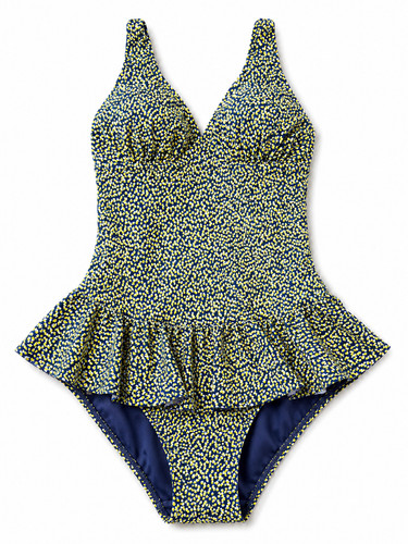 Next navy peplum swimsuit - navy,
